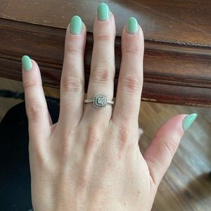 Kay Jewelers Square, Diamond, multi metal ring